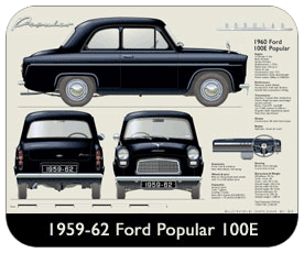 Ford Popular 100E 1959-62 Place Mat, Small